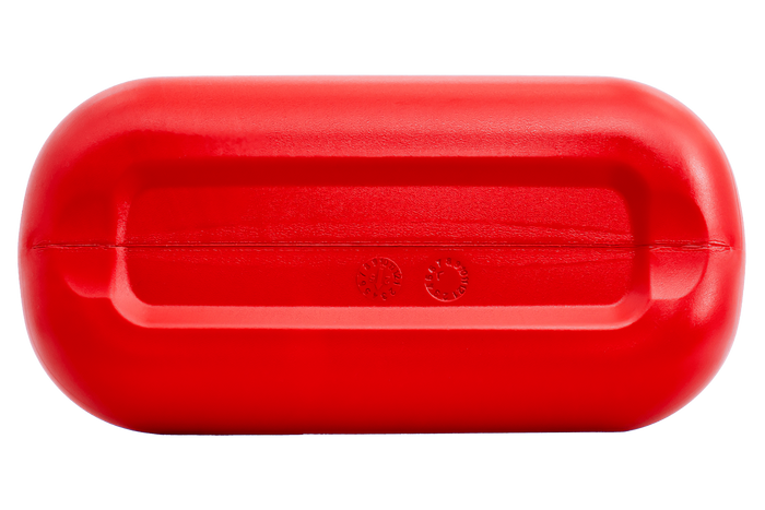 10litrový plastový kanystr HERMON s trychtýřem, červený