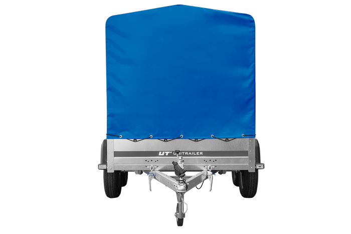 Dvounápravový přívěs 264x125 UNITRAILER GARDEN 264/2 KIPP s rámem H-1100 a modrou plachtou