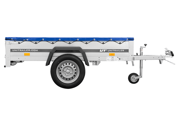 Přívěs za auto 200x106 UNITRAILER GARDEN 200 KIPP s modrým krytem