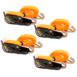 Sada čtyř oranžových transportních pásů KAMAR 3m/25mm/0,8t s napínákem
