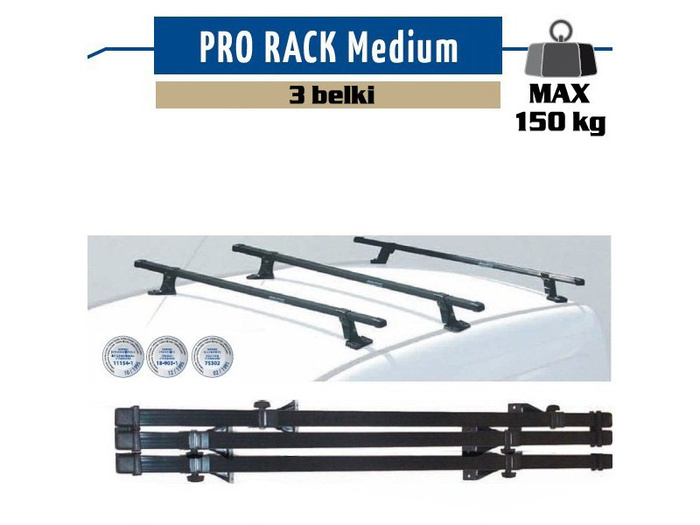Střešní nosič Mont Blanc Pro Rack 312 pro Opel Vivaro II 2015- Renault Trafic III 2015-