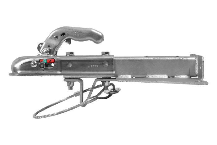 Kulové tažné zařízení KNOTT KQ14-A+KZE7.5 pro přívěs o hmotnosti 1400 kg s ojí typu V