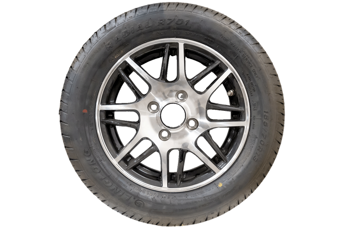 OUTLET Kolo pro přívěs LINGLONG 155/70 R13 75N HLINÍKOVÝ RÁFEK UNITRAILER 4Jx13" 4x100 ET:30