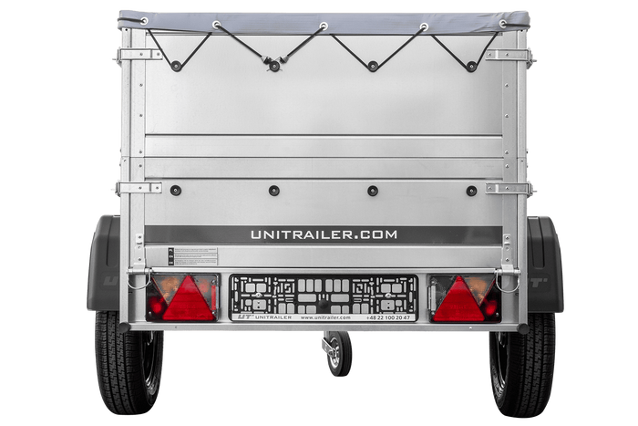Lehký přívěs 150x106 UNITRAILER GARDEN 150 KIPP s bočnicemi BIS a šedou plachtou