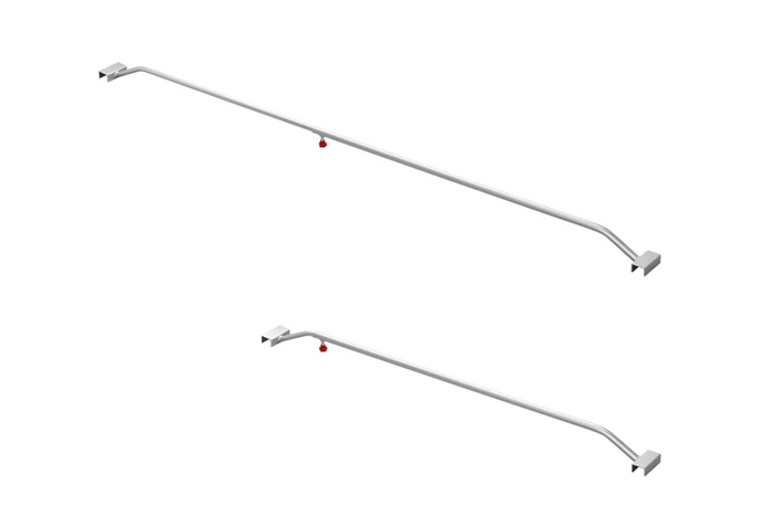 Držák ploché plachty pro přívěs ProPlus 340918 nastavitelný 132–204 cm