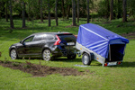 Přívěs Garden Trailer 200 KIPP s rámem H-800 a modrou plachtou