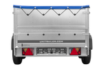 Dvounápravový přívěs 264x125 UNITRAILER GARDEN 264/2 KIPP s bočnicemi BIS a modrým krytem