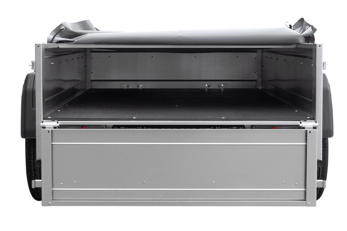 Přívěs Garden Trailer 200 Kipp s rámem H-0 a šedou plachtou