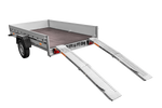 Skládací ocelové nájezdové rampy UNITRAILER ALR004B pro přívěsy 190 cm, 400 kg, sada 2 ks