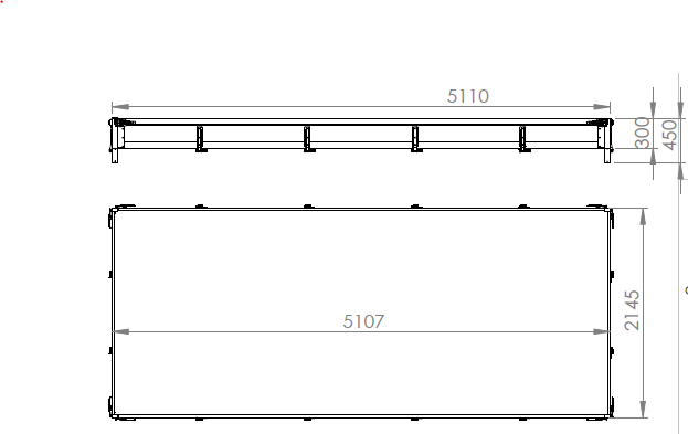 Hliníkové bočnice OUTLET BIS H-300 pro přívěsy CARPLATFORM 5121 a UNIPLAT 500/3