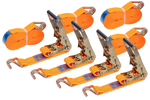 Sada čtyř oranžových přepravních pásů UNITRAILER 8m/50mm/5t s napínákem