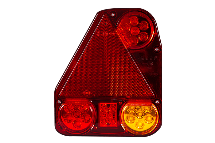 Zadní multifunkční LED svítilna s trojúhelníkovým reflektorem LZD 774 vlevo