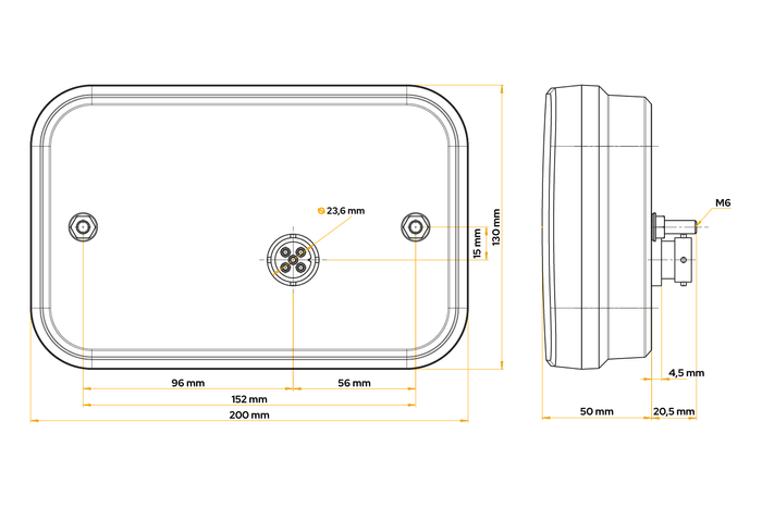 Zadní světla FRISTOM FT-270 LED bajonet 5-PIN 7 funkcí levé+pravé