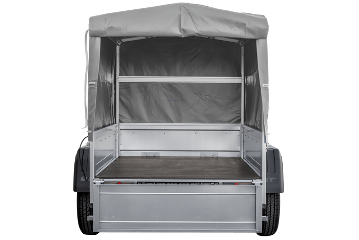 Jednonápravový přívěs 150x106 UNITRAILER GARDEN 150 KIPP s rámem H-800 a šedým krytem