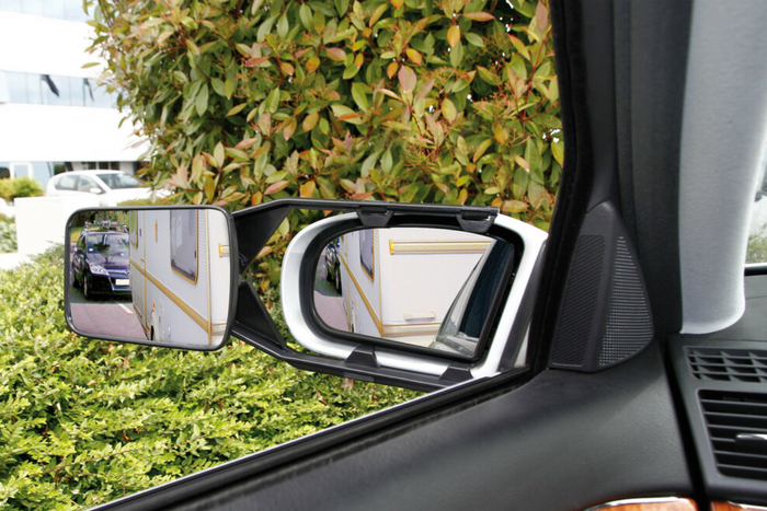 Zrcátko pro tažné zařízení přívěsu LAMP CARAVAN 150×110 mm