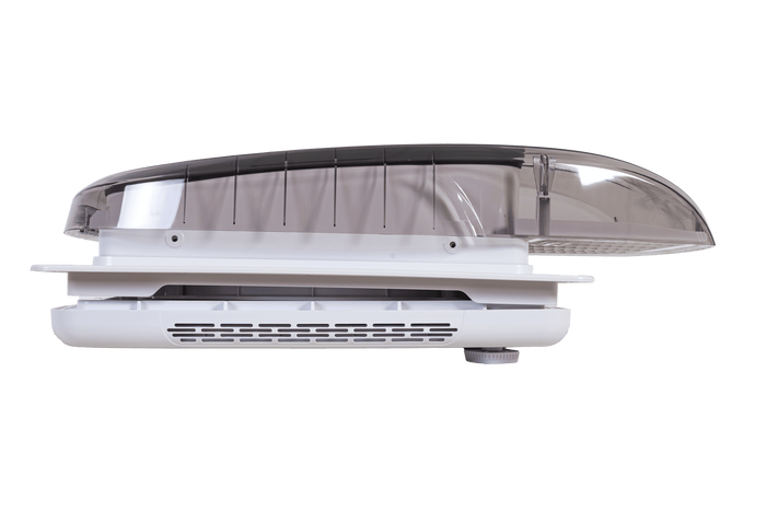 Automatický střešní ventilátor PUNDMANN PLUS FAN pro obytné vozy s osvětlením, roleta 400×400 mm