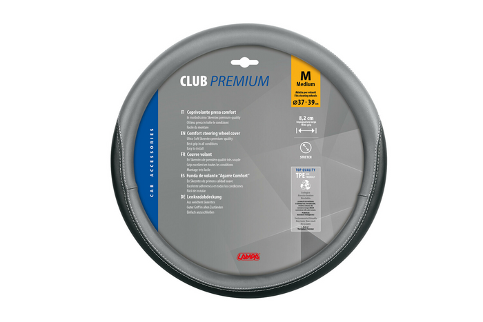 Kryt volantu LAMPA CLUB 37-39cm šedo-černý