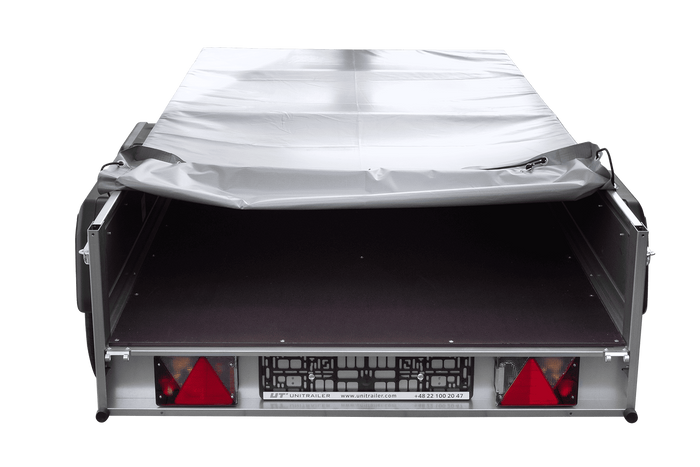 Přívěs Garden Trailer 264/2 KIPP s rámem H-0 a šedou plachtou