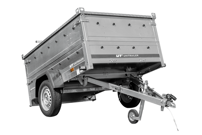 Lehký přívěs 200x125 UNITRAILER GARDEN 201 KIPP s bočnicemi BIS a hliníkovou plachtou