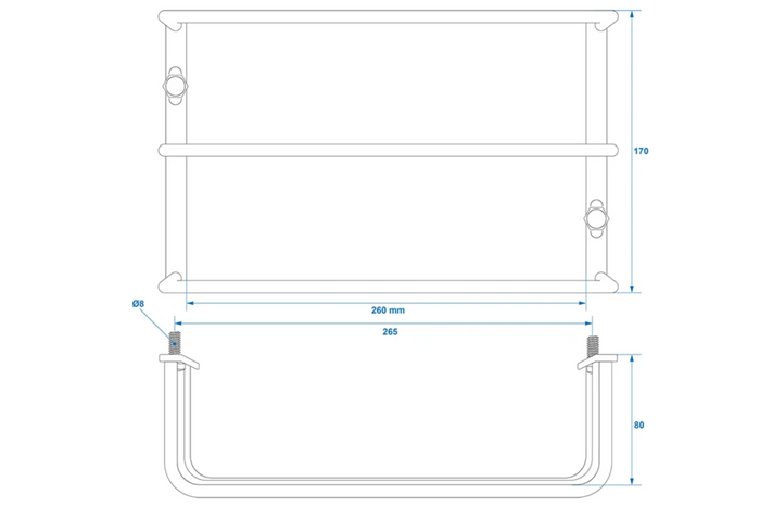 Ochranná mřížka zadního světla přívěsu ProPlus, kryt zadního světla 260x170x80mm