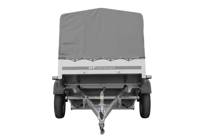 Jednonápravový přívěs 200x125 UNITRAILER GARDEN 201 KIPP s rámem H-800 a šedým krytem