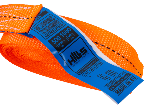 HILLS 5m/25mm/1t oranžový jednodílný popruh s napínačem