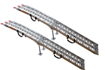 Skládací hliníkové rampy UNITRAILER ALR003 pro přívěsy 221 cm 680 kg s popruhem a podpěrou, sada 2 ks