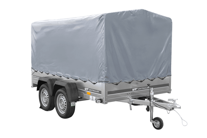 Dvounápravový přívěs 264x150 UNITRAILER GARDEN 265/2 KIPP s rámem H-1100 a šedým krytem