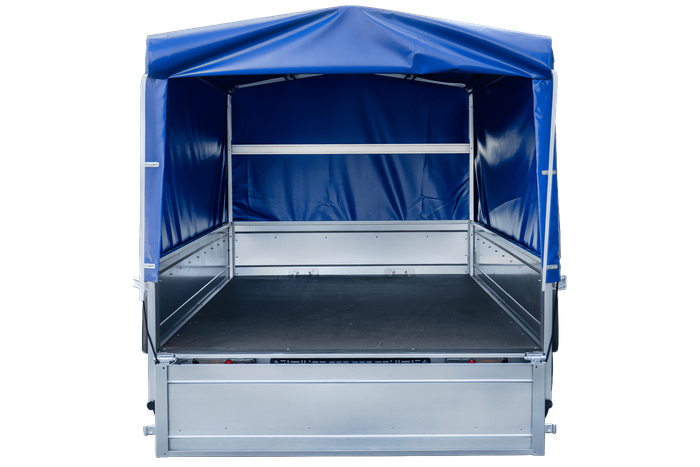 Lehký přívěs 264x125 UNITRAILER GARDEN 264 KIPP s rámem H-800 a modrým krytem